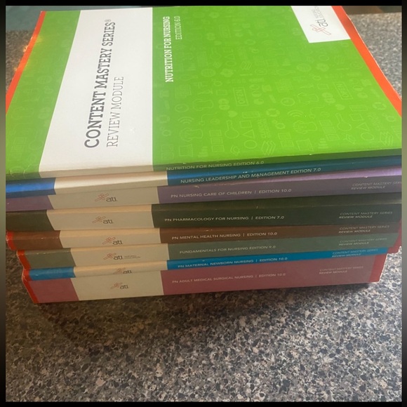 ATI Nursing Content Mastery Series Review Module Books Set Of 8 - Picture 2 of 4